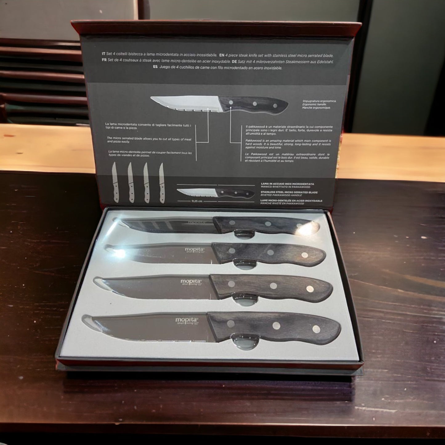 Set di Coltelli da Carne in Acciaio Inox