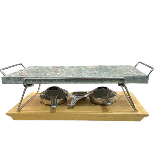 Pietra Ollare con Kit e Tagliere - 19x37 cm