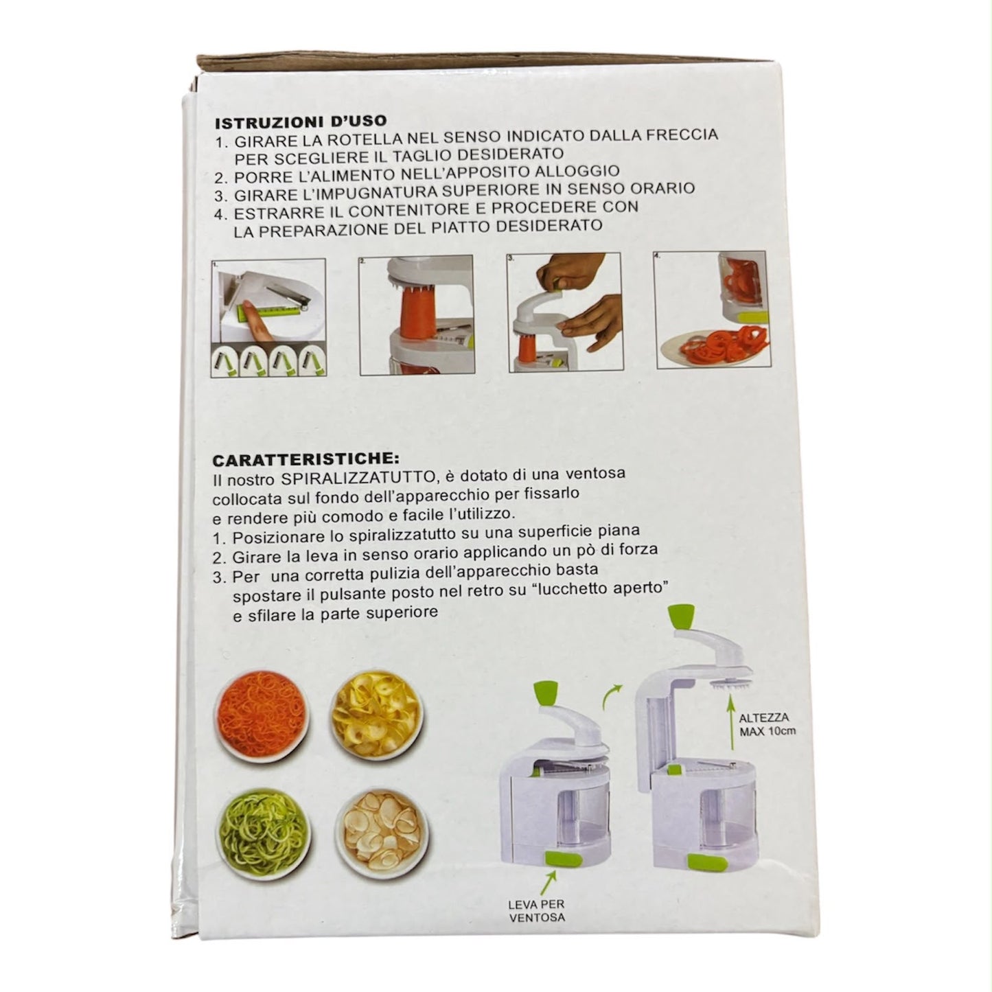 Spiralizza Tutto - Spiralizzatore di Verdure 4 in 1 per Preparazioni Cucina Colorate e Salutari