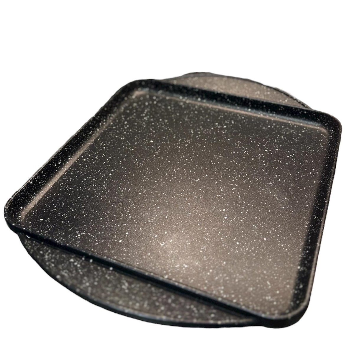 Plancia rettangolare liscia dotata di maniglie adatta per l’induzione e gas 28 X 28 cm, artigianale Made in Italy