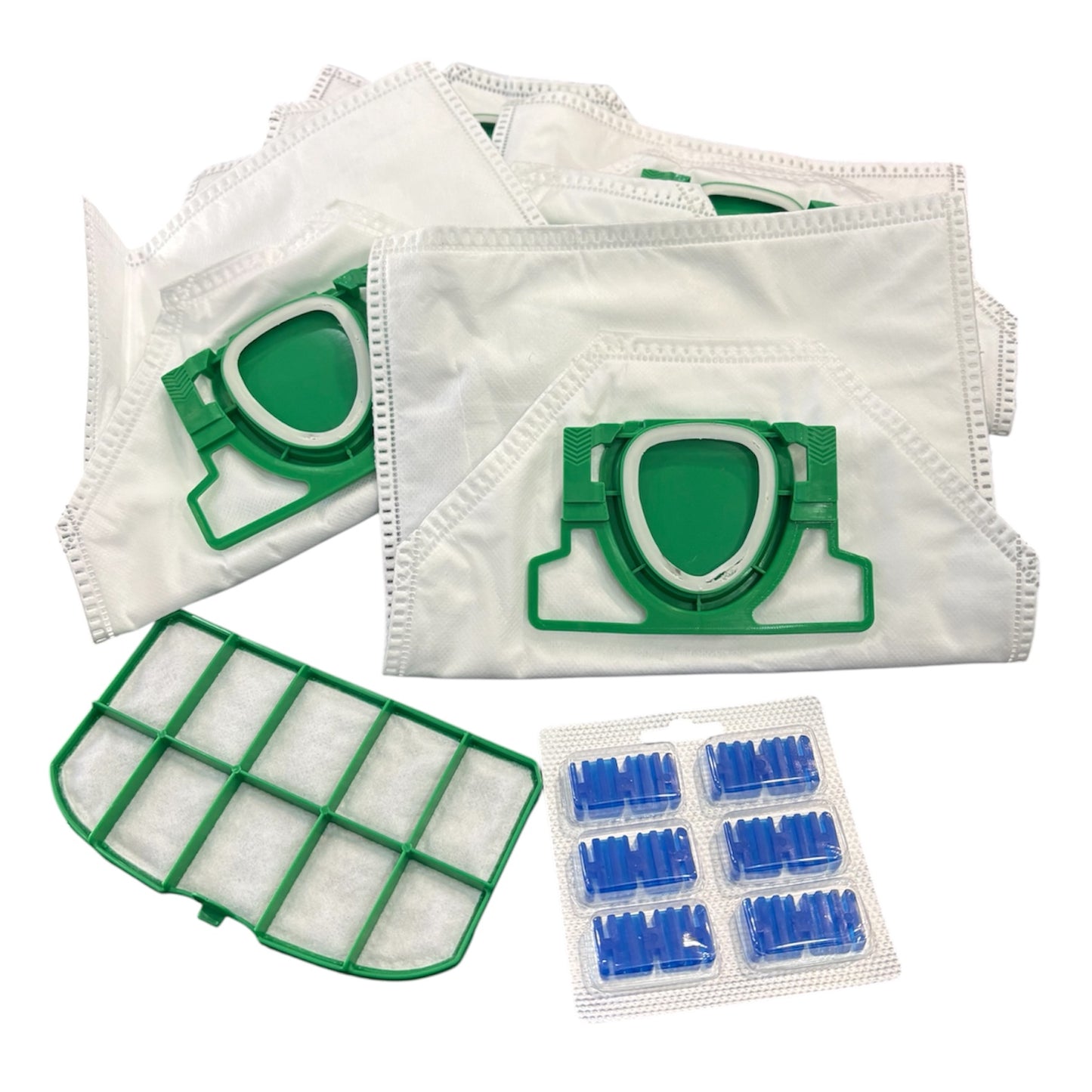 Kit Sacchetti Compatibili Folletto VK220S – 6 Sacchetti + Filtro + Profumi, Pulizia Totale Garantita