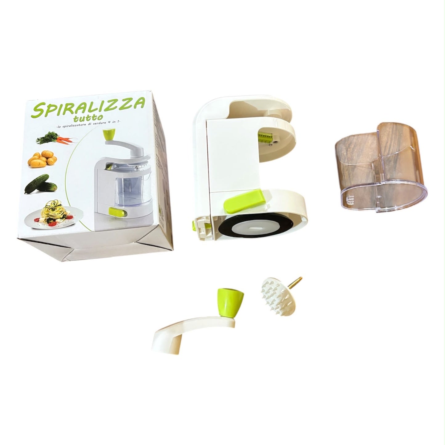 Spiralizza Tutto - Spiralizzatore di Verdure 4 in 1 per Preparazioni Cucina Colorate e Salutari