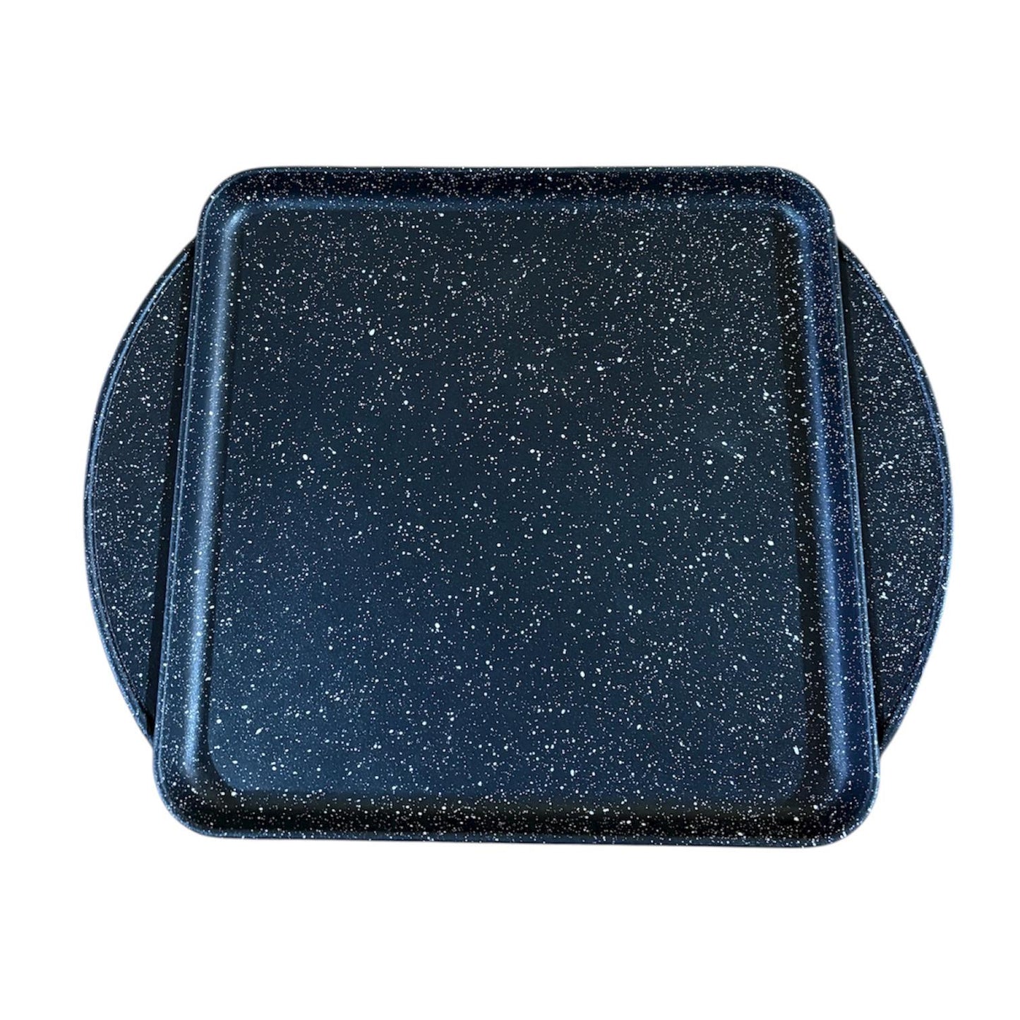 Plancia rettangolare liscia dotata di maniglie adatta per l’induzione e gas 28 X 28 cm, artigianale Made in Italy