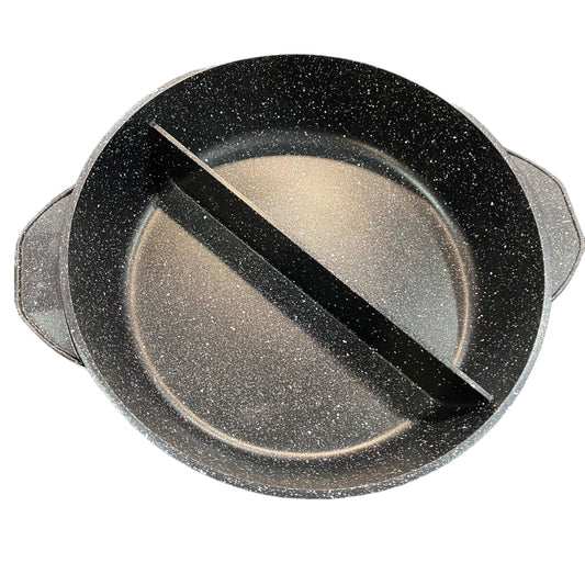 Padella Duo 32cm,in Pietra lavica, artigianale Made in Italy con rivestimento antiaderente naturale per cottura ottimale antigraffio per gas e forno